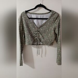 Floral Green Women's Top